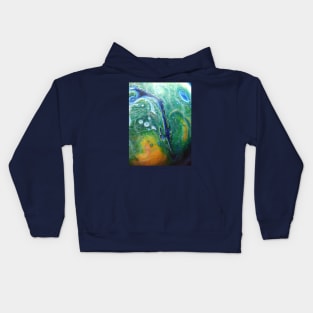 Valles Marineris on Green Terraformed Mars (vertical) Kids Hoodie